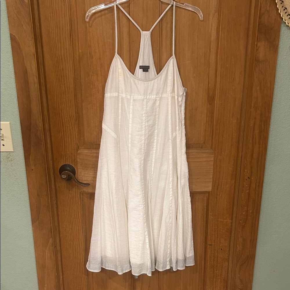 Armani Exchange White Strappy Midi Slip Dress